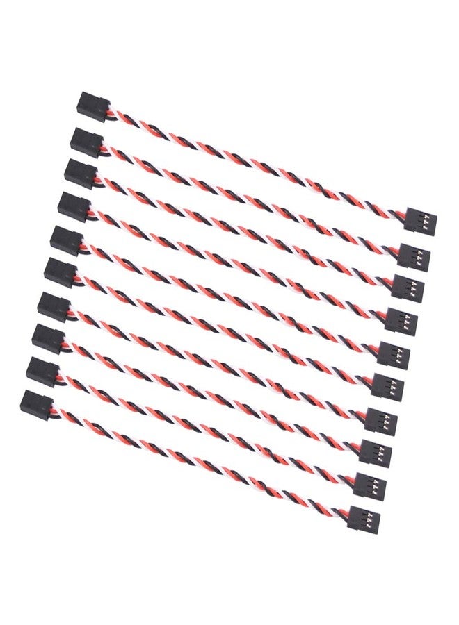 OliRC 10pcs Servo Extension 30 Cords 26awg Cable 15cm Male to Male Twisted Wire for Futaba JR(C60-10) - Image 1